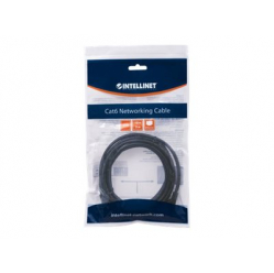 Kabel INTELLINET 343350 krosowy RJ45. kat. 6 UTP. 5m czarny