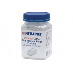 INTELLINET 790512 Wtyk modularny RJ45 8P8C Cat5e UTP na drut sloik 100szt