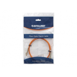 Kabel INTELLINET Fiber Optic Patch LC/LC OM2 10m pomarańczowy 50/125um Duplex Multimode