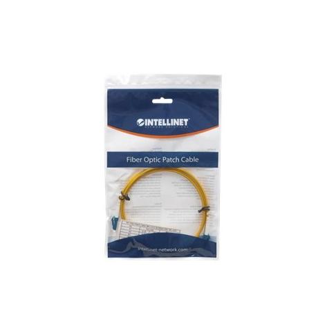 Kabel INTELLINET Fiber Optic Patch LC/LC OS2 10m żółty 9/125um Duplex Singlemode