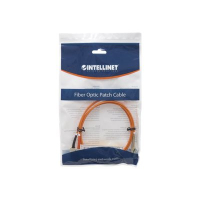 Kabel INTELLINET Fiber Optic Patch LC/SC OM2 10m pomarańczowy 50/125um Duplex Multimode