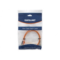 Kabel INTELLINET Fiber Optic Patch LC/SC OM2 10m pomarańczowy 50/125um Duplex Multimode