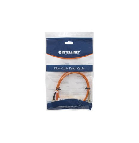 Kabel INTELLINET Fiber Optic Patch LC/SC OM2 10m pomarańczowy 50/125um Duplex Multimode