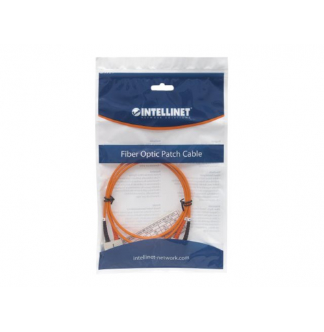 Kabel INTELLINET Fiber Optic Patch SC/SC OM2 1m pomarańczowy 50/125um Duplex Multimode