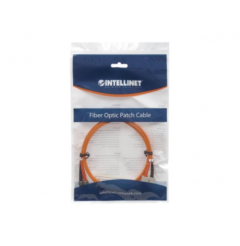 Kabel INTELLINET Fiber Optic Patch ST/SC OM2 10m pomarańczowy 50/125um Duplex Multimode