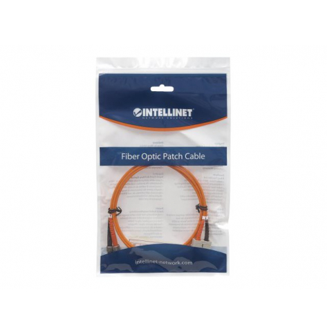 Kabel INTELLINET Fiber Optic Patch ST/SC OM2 20m pomarańczowy 50/125um Duplex Multimode