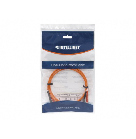 Kabel INTELLINET Fiber Optic Patch ST/ST OM2 1m pomarańczowy 50/125um Duplex Multimode