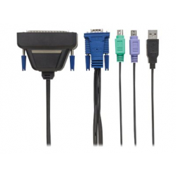 INTELLINET KVM 1 port VGA/USB/PS2 do konsoli KVM LCD 1.8m