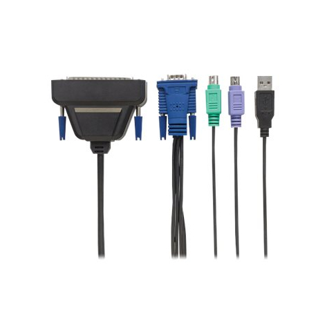 INTELLINET KVM 1 port VGA/USB/PS2 do konsoli KVM LCD 1.8m
