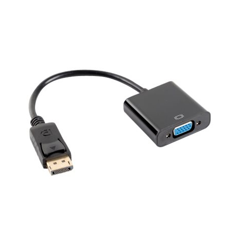 LANBERG AD-0002-BK adapter Displayport VGA czarny 0.2m