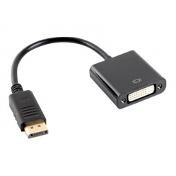 LANBERG AD-0007-BK adapter Displayport(M) - DVI-D (F) 0.1m czarny