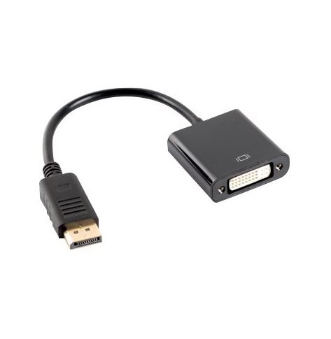 LANBERG AD-0007-BK adapter Displayport(M) - DVI-D (F) 0.1m czarny