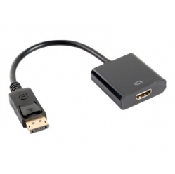 LANBERG AD-0009-BK adapter Displayport (M) - HDMI (F) 0.2m czary