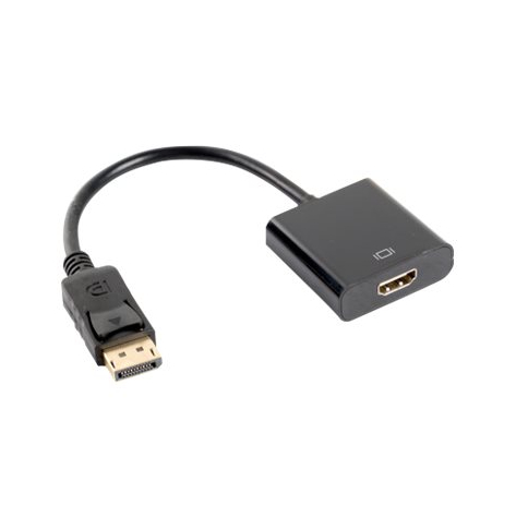 LANBERG AD-0009-BK adapter Displayport (M) - HDMI (F) 0.2m czary