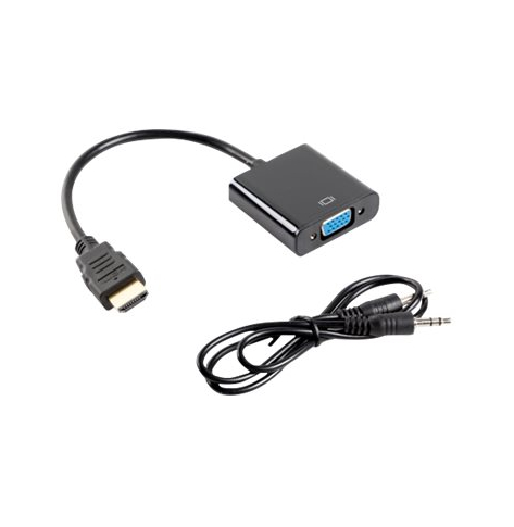 LANBERG AD-0017-BK adapter HDMI-A (M) - VGA (F) 0.2m czarny