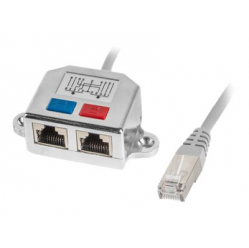 LANBERG AD-0026-S adapter rozdzielacz Lan RJ45 - 2x RJ45 FTP