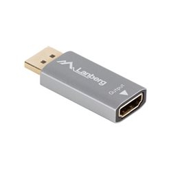 LANBERG AD-DP-HD-03 adapter DisplayPort - HDMI M/F 8K srebrny