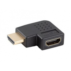 Kabel LANBERG adapter HDMI - HDMI M/F 4K katowy lewo czarny