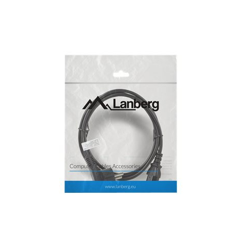 Kabel LANBERG CA-C13C-10CC-0018-BK zasilajacy komputerowy CEE 7/7-> C13 1.8m