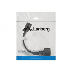Kabel LANBERG CA-C14E-10CC-0018-BK Lanberg przedluzacz kabla zasilajacego IEC 320 C14->SCHUKO(F))