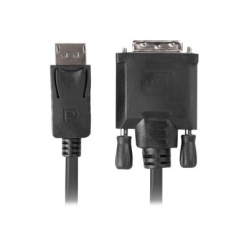 Kabel LANBERG CA-DPDV-10CU-0010-BK Lanberg Displayport(M) V1.2->DVI-D(M)(24+1) 1m Czarny DUAL LINK