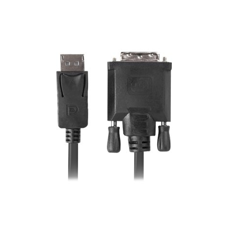 Kabel LANBERG CA-DPDV-10CU-0010-BK Lanberg Displayport(M) V1.2->DVI-D(M)(24+1) 1m Czarny DUAL LINK