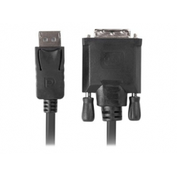 Kabel LANBERG CA-DPDV-10CU-0030-BK Lanberg Displayport(M) V1.2->DVI-D(M)(24+1) 3m Czarny DUAL LINK