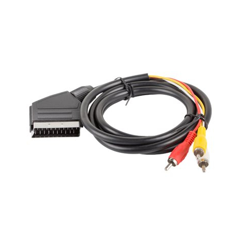 Kabel LANBERG CA-EURC-10CC-0018-BK Lanberg Scart-RCA x3 1.8m8m