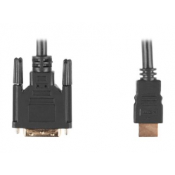 Kabel LANBERG CA-HDDV-10CC-0005-BK Lanberg HDMI -> DVI-D(18+1) M/M Single Link, czarny 0,5m