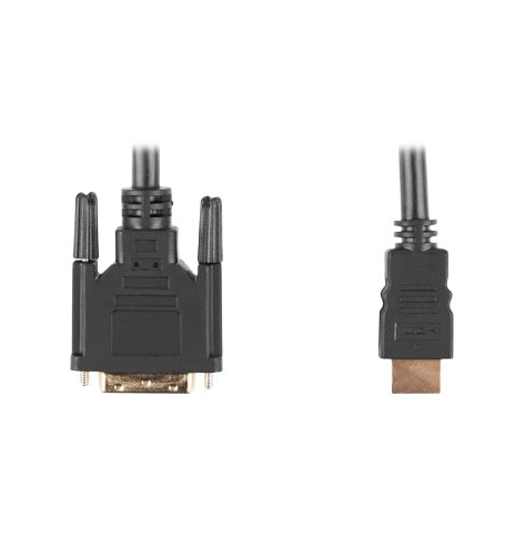 Kabel LANBERG CA-HDDV-10CC-0005-BK Lanberg HDMI -> DVI-D(18+1) M/M Single Link, czarny 0,5m