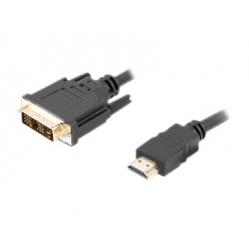 Kabel LANBERG CA-HDDV-10CC-0018-BK Lanberg HDMI -> DVI-D(18+1) M/M Single Link, czarny 1,8m