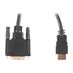 Kabel LANBERG CA-HDDV-20CU-0030-BK Lanberg HDMI -> DVI-D(24+1) M/M Dual Link 4K 30Hz, czarny 3m