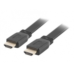 Kabel LANBERG CA-HDMI-21CU-0005-BK Lanberg HDMI M/M V2.0 0.5M Czarny Plaski