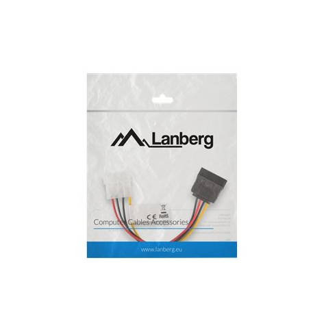 Kabel LANBERG CA-HDSA-10CU-0015 Lanberg zasilajacy MOLEX(F)->SATA(M) 15cm