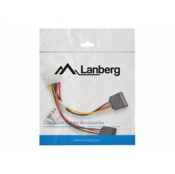 Kabel LANBERG CA-HDSA-11CU-0015 Lanberg power MOLEX (M)->SATA(F) x2 15cm