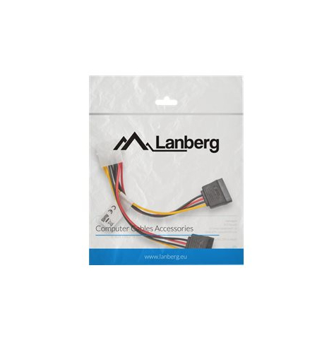 Kabel LANBERG CA-HDSA-11CU-0015 Lanberg power MOLEX (M)->SATA(F) x2 15cm