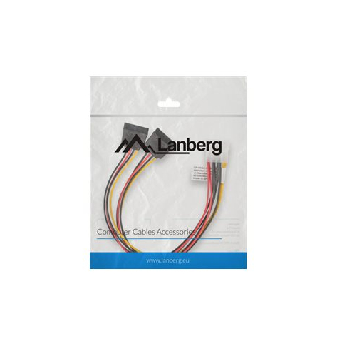 Kabel LANBERG CA-HDSA-11CU-0030 Lanberg zasilajacy MOLEX(M)->SATA(F) x2 30cm