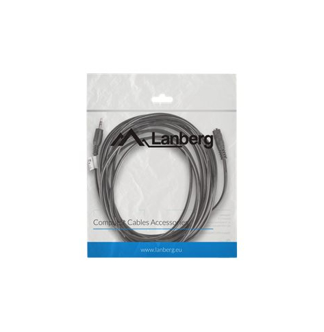 Kabel LANBERG CA-MJFJ-10CC-0050-BK Lanberg stereo Mini Jack(M)->Mini Jack(F) 5m