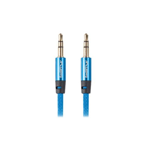 Kabel LANBERG CA-MJMJ-10CU-0020-BL Lanberg Premium Audio Mini jack 3,5mm 3pin, 2m Niebieski