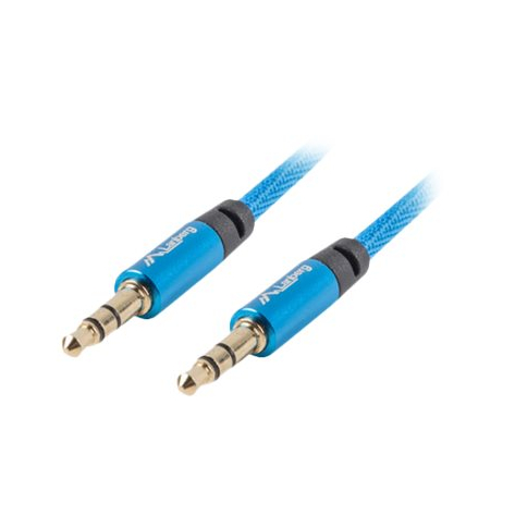 Kabel LANBERG CA-MJMJ-10CU-0030-BL Lanberg Premium Audio Mini jack 3,5mm 3pin, 3m Niebieski