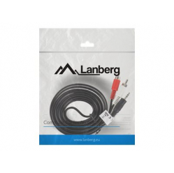 Kabel LANBERG CA-MJRC-10CC-0020-BK Lanberg stereo audio Mini Jack 3,5mm (M)->2x RCA C 2m
