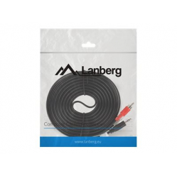 Kabel LANBERG CA-MJRC-10CC-0050-BK Lanberg stereo audio Mini Jack 3,5mm (M)->2x RCA C 5m