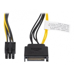 Kabel LANBERG CA-SA6P-10CU-0020 Lanberg SATA zasil.(M)->PCI EXPRESS 6pin