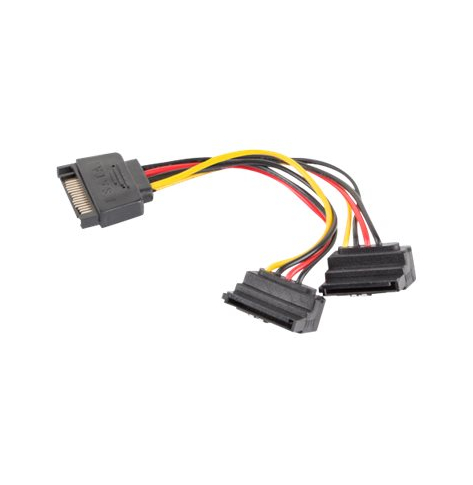 Kabel LANBERG CA-SASA-10CU-0015 Lanberg SATA zasil.(M)->SATA(F) 90 x2 15cm
