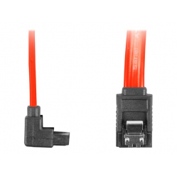 Kabel LANBERG CA-SASA-13CC-0030-R Lanberg SATA DATA II (3GB/S) F/F 30cm z zatrzaskami metal. katowy czerwony