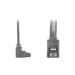 Kabel LANBERG CA-SASA-13CU-0050-BK Lanberg SATA DATA II (6GB/S) F/F 50cm z zatrzaskami metal. katowy czarny