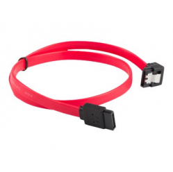 Kabel LANBERG CA-SASA-13CU-0050-R Lanberg SATA III Data 6 Gb/s 50cm metalowe zatrzaski, katowy
