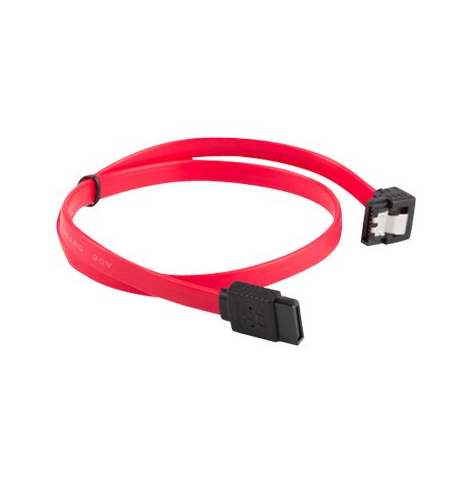 Kabel LANBERG CA-SASA-13CU-0050-R Lanberg SATA III Data 6 Gb/s 50cm metalowe zatrzaski, katowy