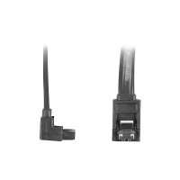 Kabel LANBERG CA-SASA-13CU-0070-BK Lanberg SATA DATA II (6GB/S) F/F 70cm z zatrzaskami metal. katowy czarny
