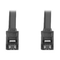 Kabel LANBERG CA-SASA-14CU-0030-BK Lanberg SATA DATA II (6GB/S) F/F 30cm z zatrzaskami metalowymi, czarny